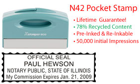 Illinois Notary Pocket Stamp