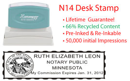 Minnesota Notary Desk Stamp