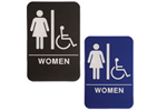 ADA102_202 - Women ADA Compliant Sign with Wheelchair, 6" x 9"